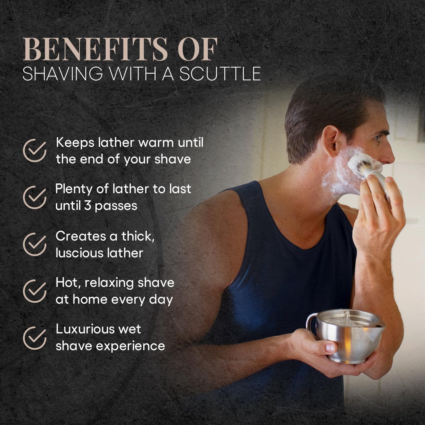 Naked Armor Silver Fox Shaving Scuttle Mug Kit With Shavette - Double Walled Stainless Steel Shaving Bowl with Shavette Straight Razor, Shaving Brush Beauty and Personal Care Naked Armor