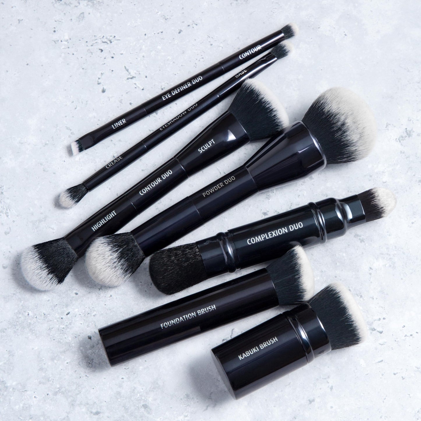 Lune+Aster Eyeshadow Duo Brush | Dual-Ended Brush To Apply And Blend Eyeshadow. Made with Alumium Handle, Vegan Bristles. Beauty & Personal Care Lune+Aster
