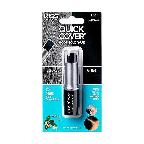 RED by Kiss Quick Cover Root Touch Up Stick, Water-Resistant Temporary Gray Hair Concealer with Brush for Roots and Beard, Long-Lasting Coverage, Easy Beauty & Personal Care Red by Kiss