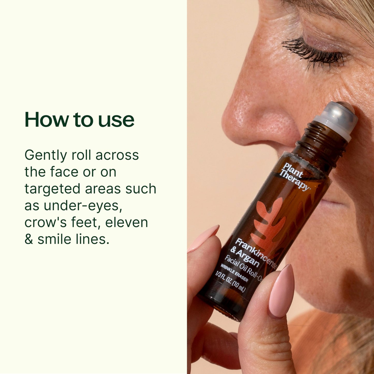 Plant Therapy Frankincense & Argan Facial Serum Roll-On, 10 mL (1/3 oz), Made with Frankincense Essential Oil & Argan Oil, Smoothes Wrinkles Beauty & Personal Care Plant Therapy