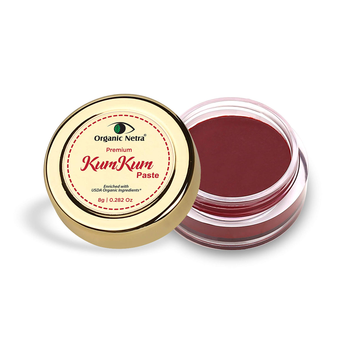 Organic Netra Sindoor/Kumkum Paste | Waterproof Long Lasting, Smudge Proof Sindoor | Pure and Natural Deep Maroon Colour, Long lasting | Enriched with