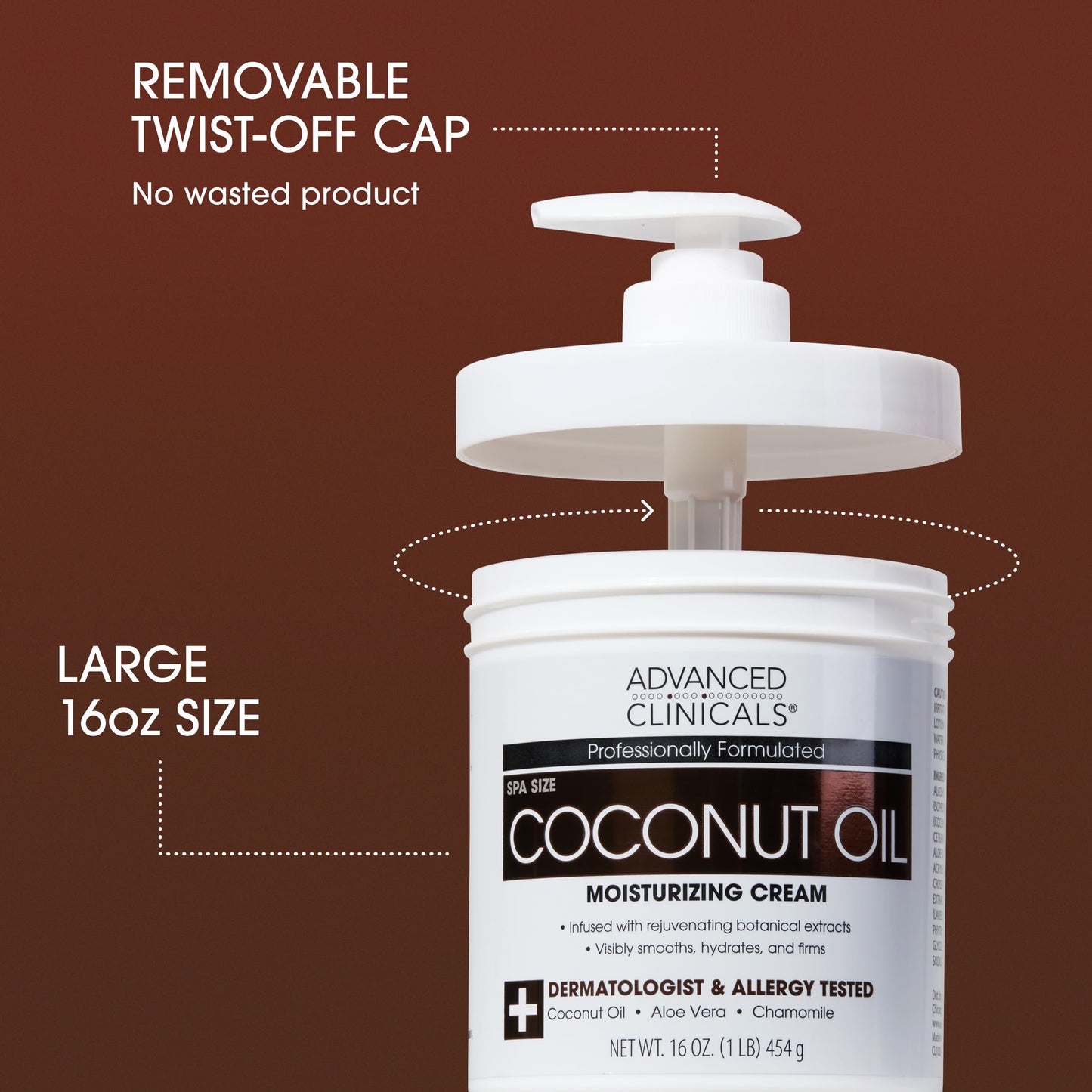 Advanced Clinicals Coconut Oil Body Cream For Women & Men | Hydrating Coconut Lotion For Extremely Dry Skin | Visible Anti Aging Body Butter Skin Care Beauty & Personal Care Advanced Clinicals