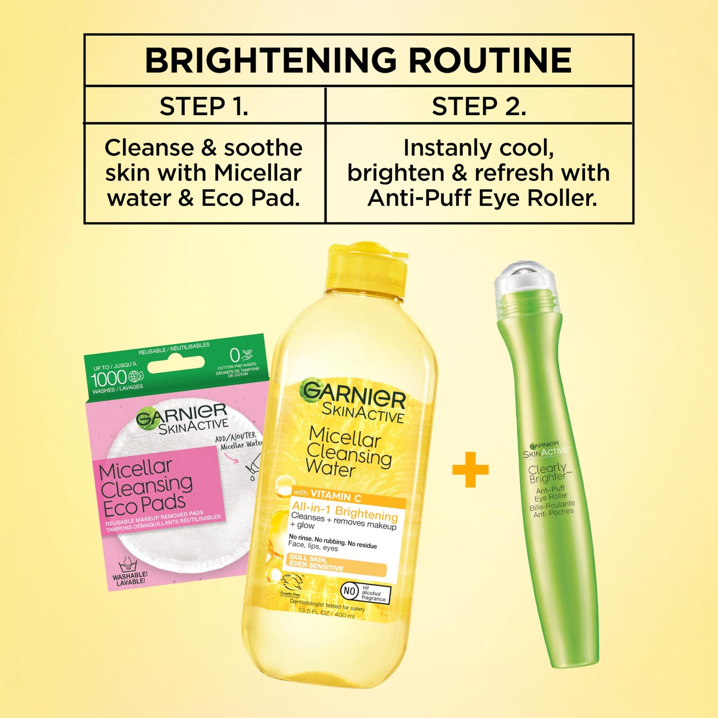 Garnier Clearly Brighter Anti-Puff Eye Roller, 0.5 Fl Oz (15mL), 3 Count (Packaging May Vary) Beauty and Personal Care Garnier