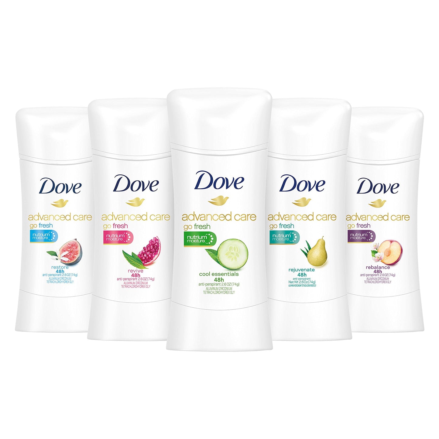Dove Deodorant 2.6 Ounce Adv Care Anti-Perspirant Cool Essentials Stick, Fresh Cucumber, 2 Pack Beauty and Personal Care Dove