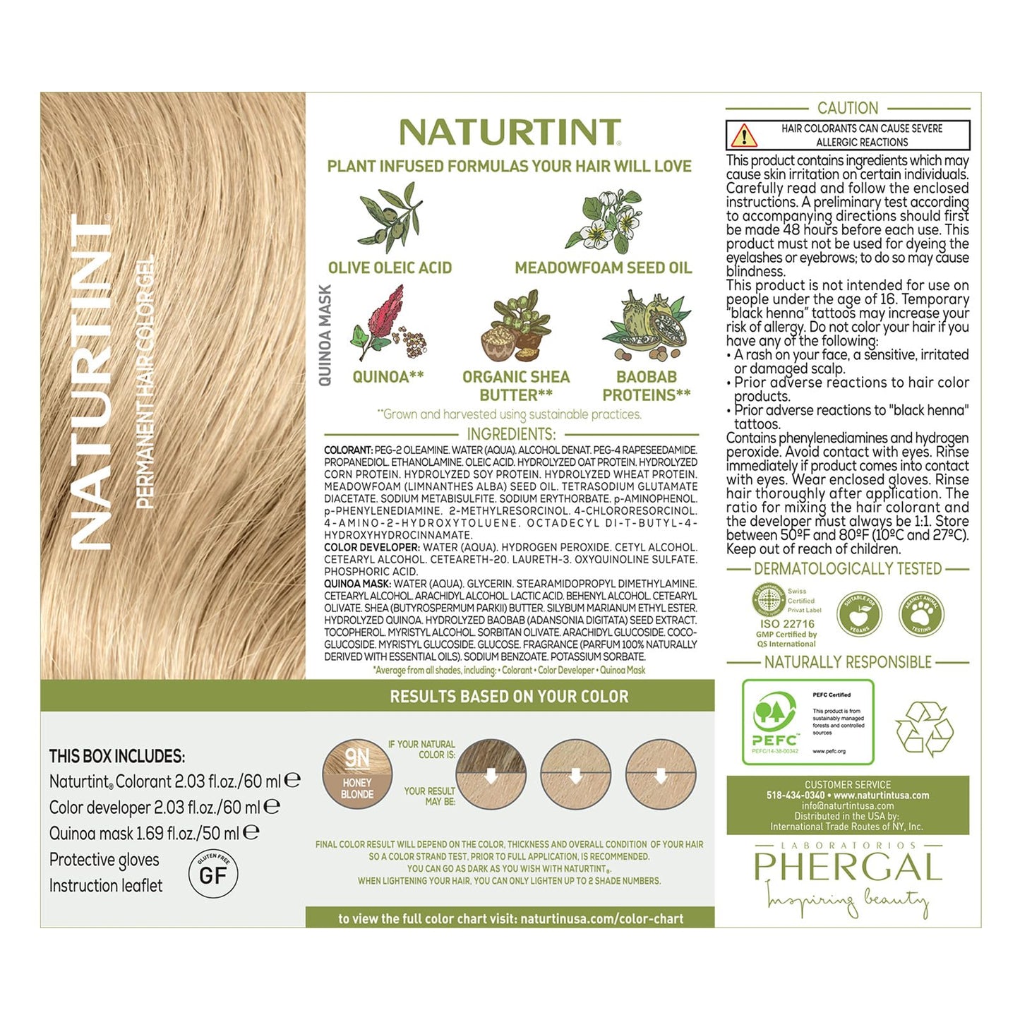 Naturtint Permanent Hair Color, 9N Honey Blonde, Plant Enriched, Ammonia Free, Long Lasting Gray Coverage and Radiante Color, Nourishment Beauty & Personal Care Naturtint