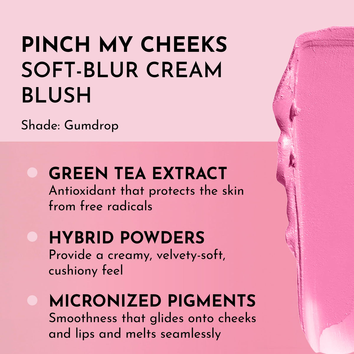 LAWLESS Pinch My Cheeks Soft-Blur Cream Blush - Gumdrop - Premium Blush with Natural Ingredients to Re-Energize and Protect the Skin While Imparting a