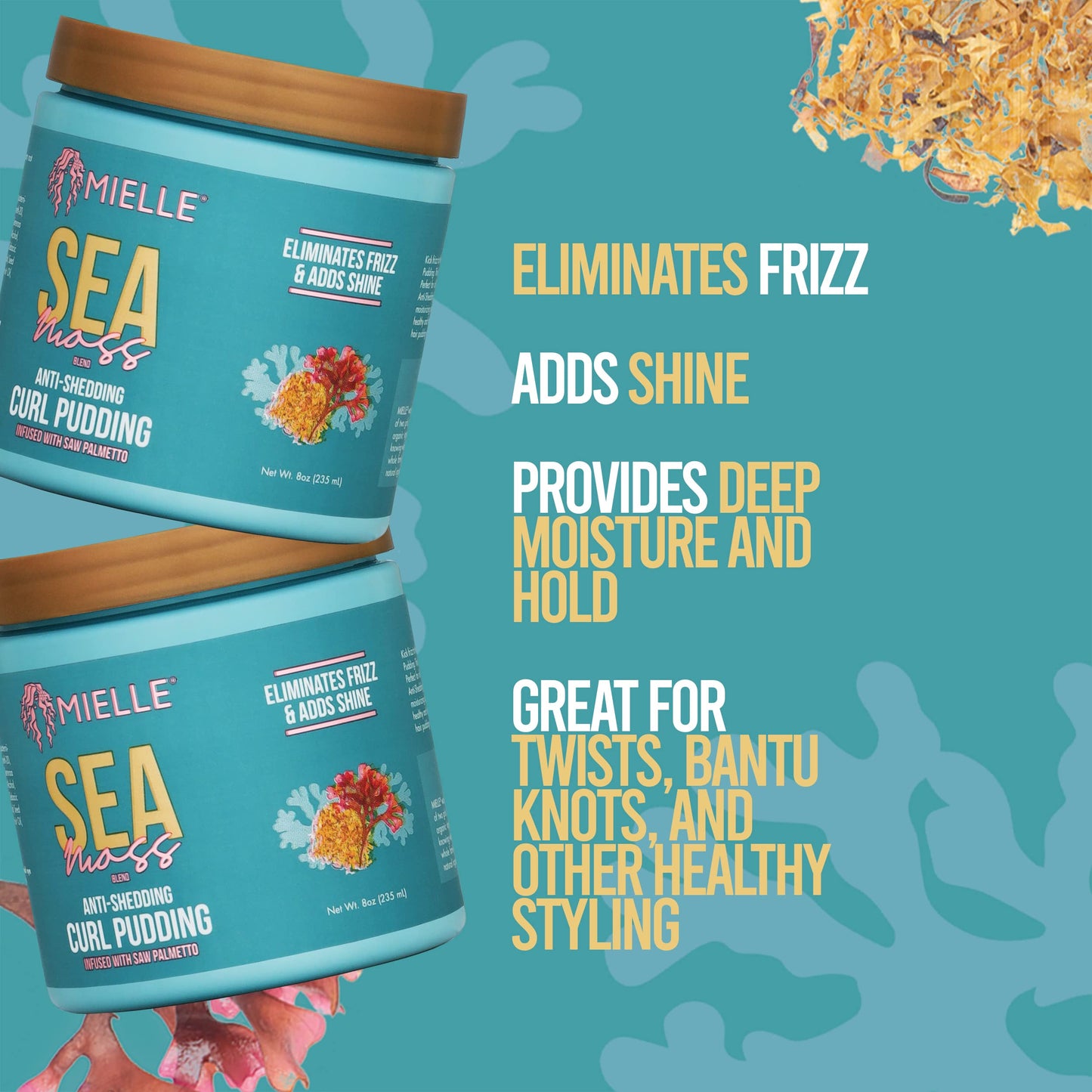 Mielle Organics Sea Moss Anti-Shedding Curl Pudding Beauty & Personal Care Mielle Organics