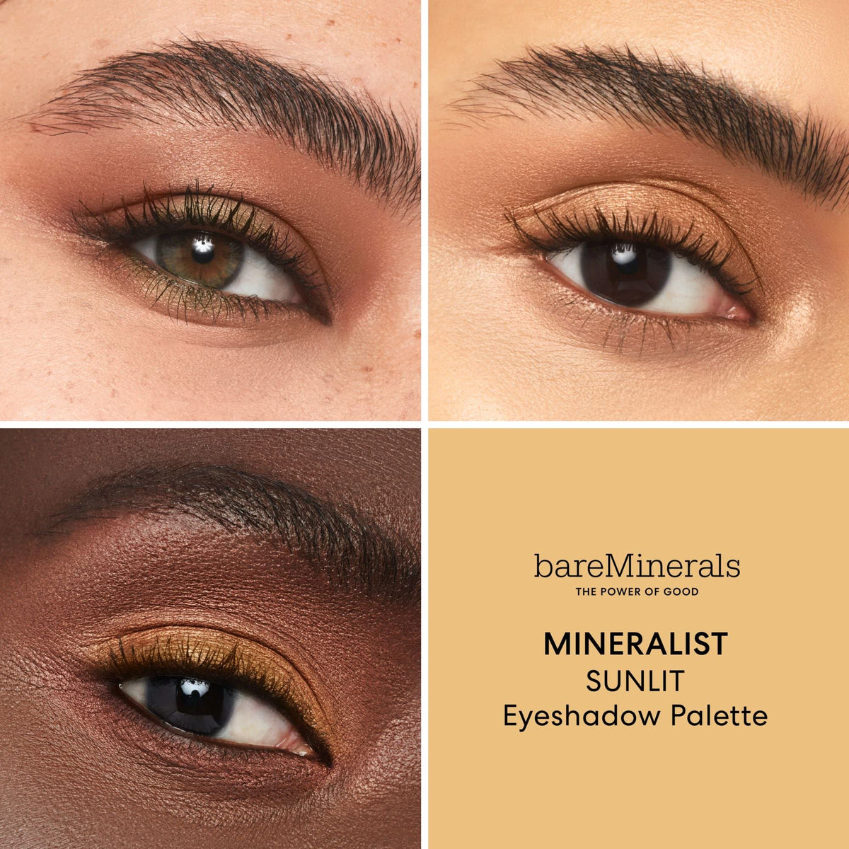 bareMinerals Mineralist Eyeshadow Palette, Sunlit, Vegan, Cruelty-Free & Dermatologist-Tested Beauty & Personal Care bareMinerals