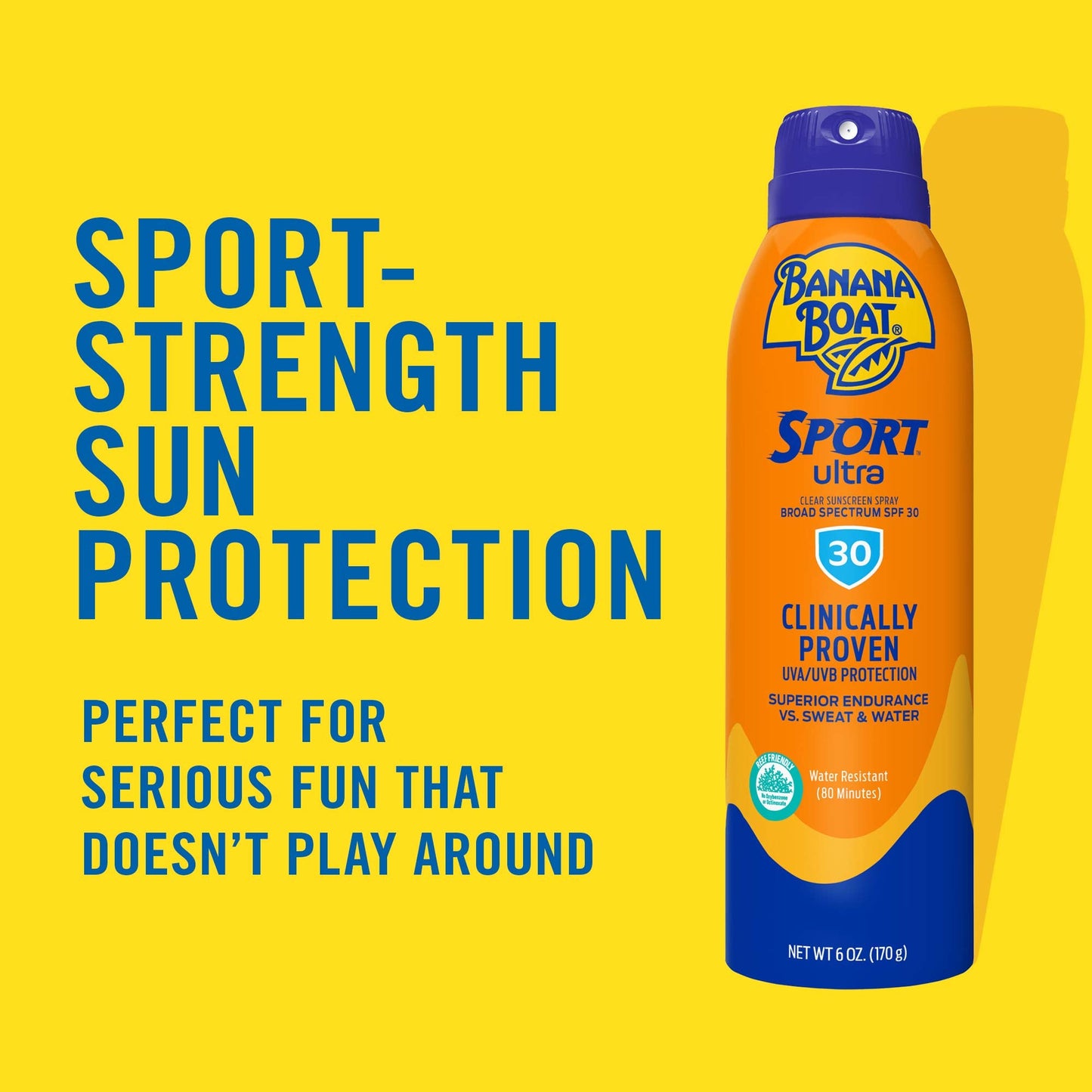 Banana Boat Sport Ultra SPF 30 Sunscreen Spray, 6oz | Banana Boat Sunscreen SPF 30, Water Resistant, Oxybenzone Free, Clear Sunblock Spray, 6oz Beauty & Personal Care Banana Boat