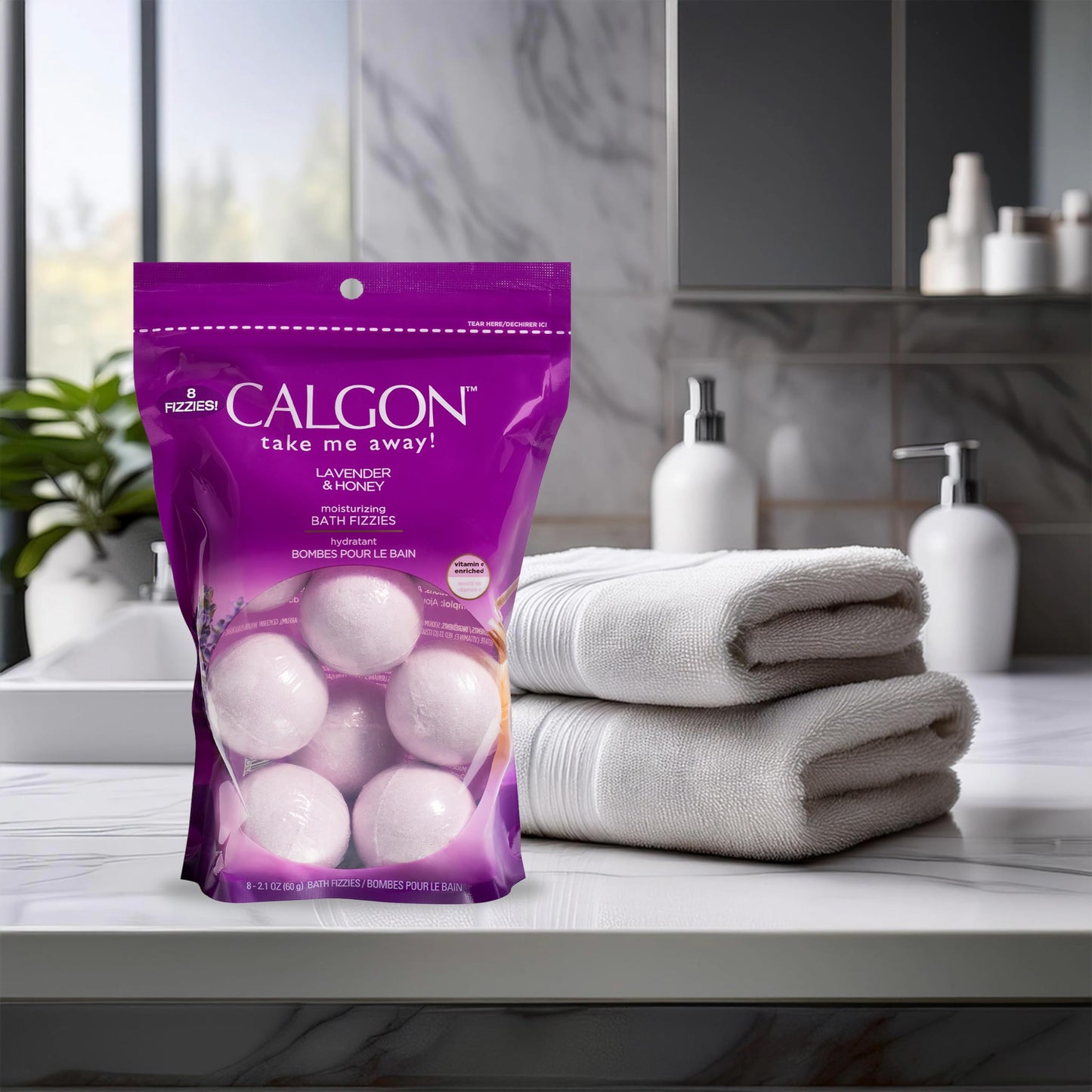 Calgon Bath Fizzies, Lavender & Honey, 8 pcs Beauty & Personal Care Calgon