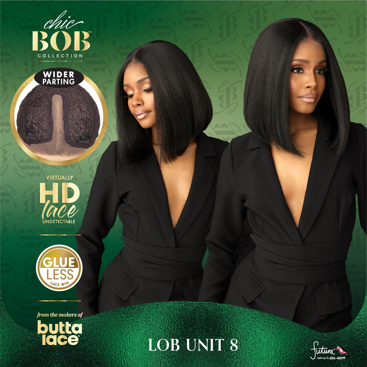 Sensationnel Chicbob Lace Frontwig-Lob Unit 8, 2 DARKBROWN