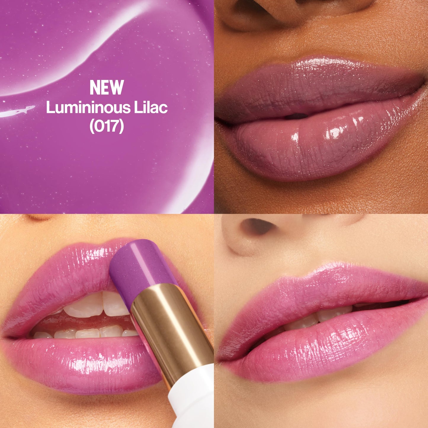 REVLON Super Lustrous Glass Shine Balm, Hydrating Tinted Lip Balm with Hyaluronic Acid, Aloe & Rose Quartz, Light-Medium Purple Lipstick, NEW Shade Beauty & Personal Care REVLON