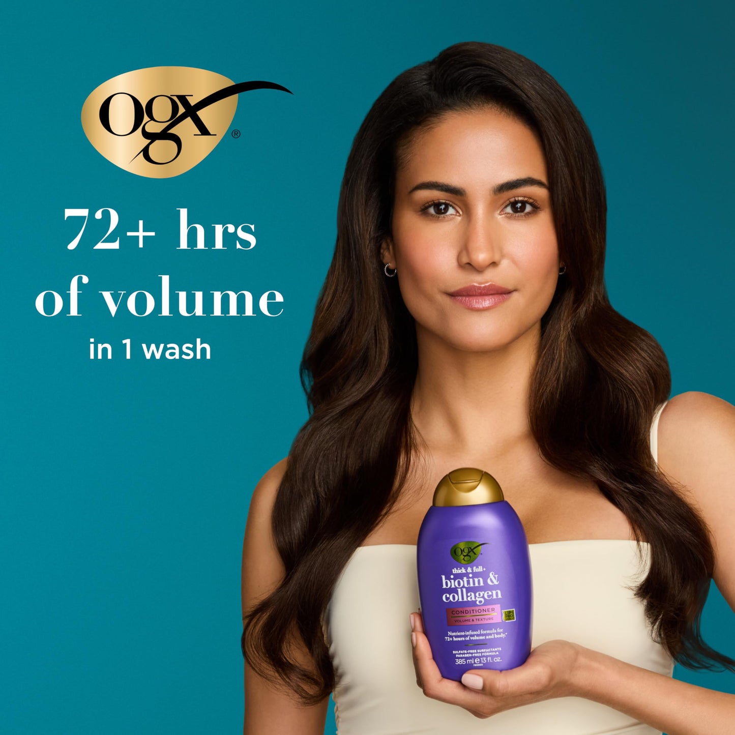 OGX Thick & Full + Biotin & Collagen Volumizing Conditioner, Nutrient-Infused Conditioner with Vitamin B7 Biotin Gives Hair Volume & Body for 72+ Beauty & Personal Care OGX