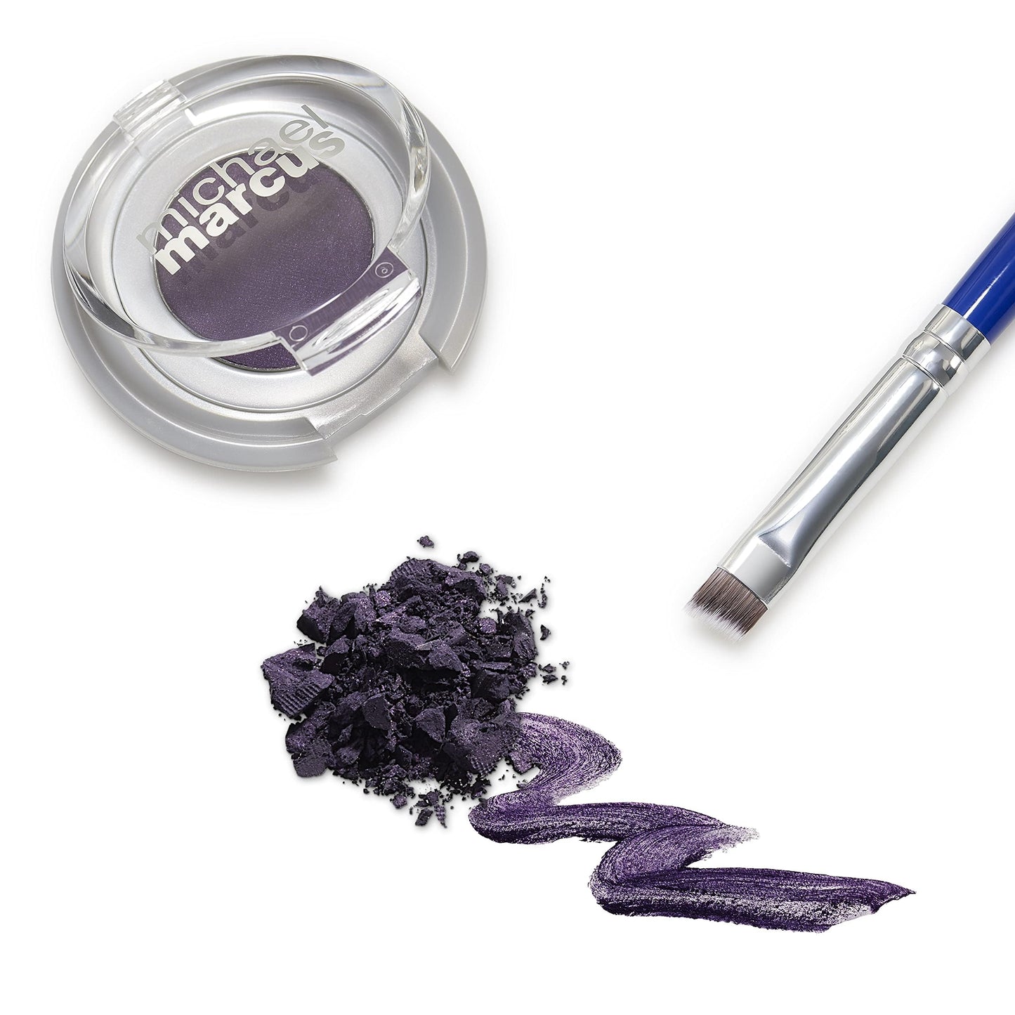michael marcus Makeup Cake Eye Liner & Eyeliner Brush (Amethyst) - Water Activated Dry Pressed, Long-Lasting & Smudge Resistant Eyeliner - Cruelty Beauty & Personal Care michael marcus