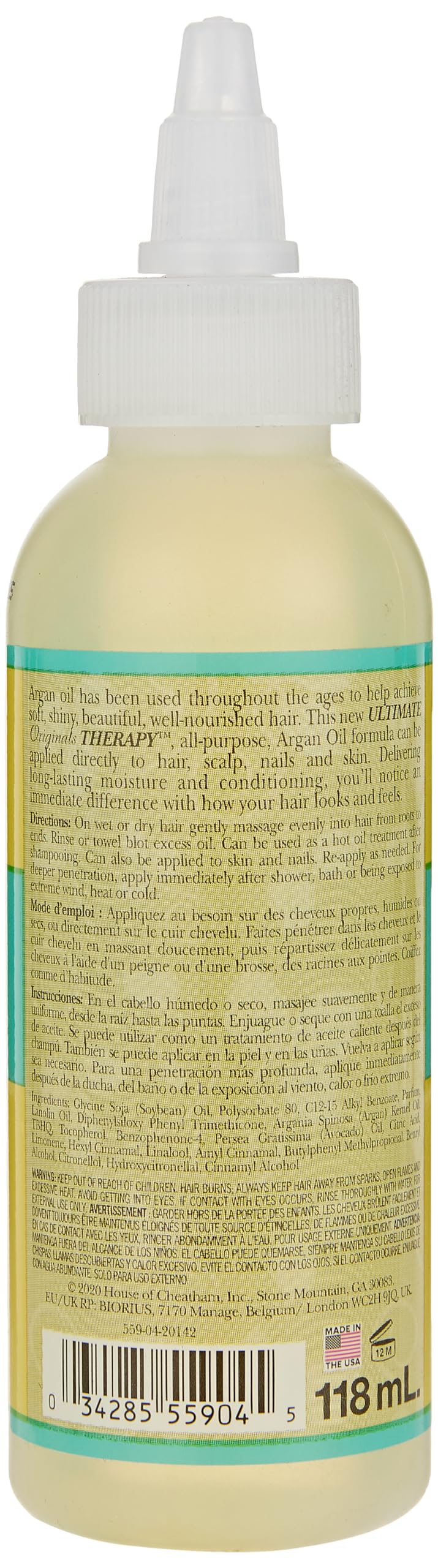 Originals by Africa's Best Therapy Argan Oil Stimulating Growth Oil, Penetrates & Rejuvenates Hair, Scalp, Nails and Skin, All Day Long Moisturizing Beauty & Personal Care Originals by Africa's Best