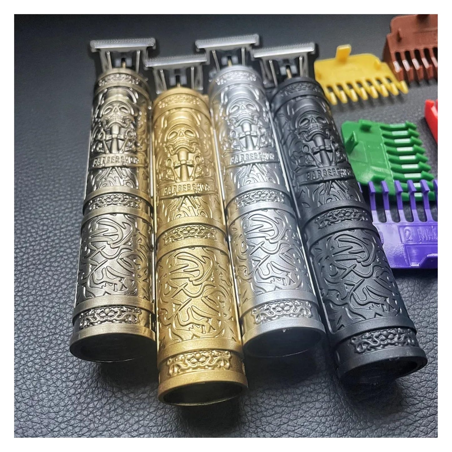 Razors T9 Barber Set A Variety of Card Comb Large Capacity Battery Life Lasting Skeleton Retro Body Gift USB Charging Gift Box(Bronze) Beauty and Personal Care EWKYLSEM