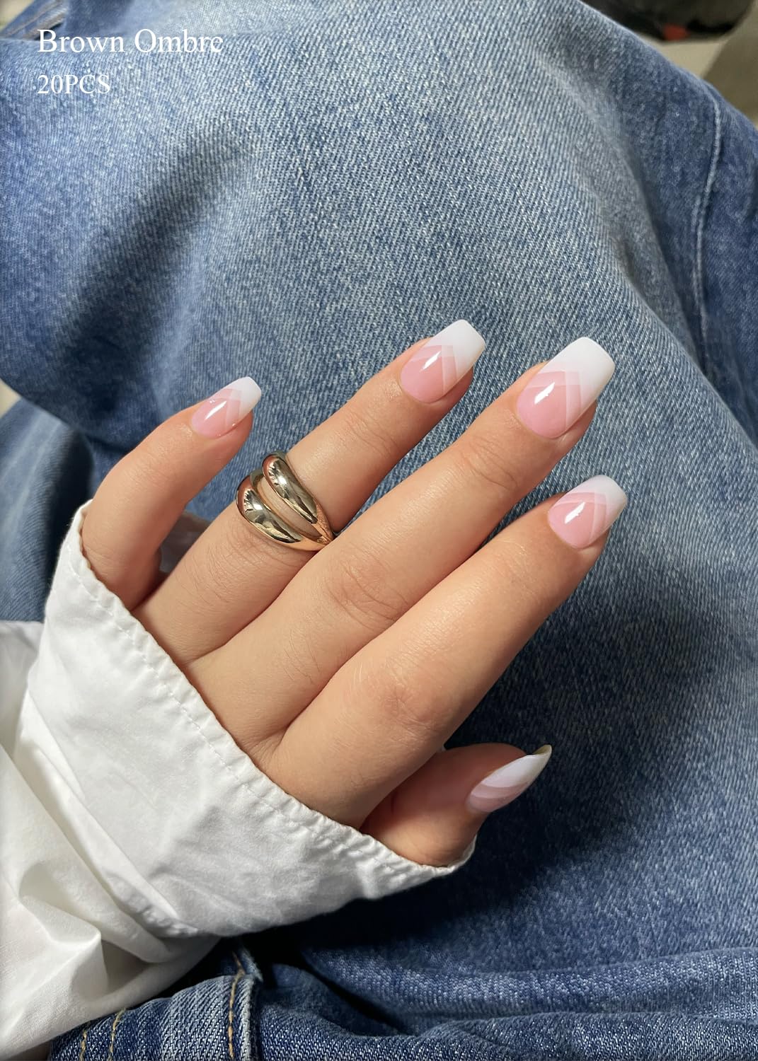 AutyaMee Semi Cured Gel Nail Strips (Elegant French), White French Tip, 20 Pcs Gel Nail Wraps, Stickers, UV Light Required, Salon Quality, Long Beauty and Personal Care AutyaMee