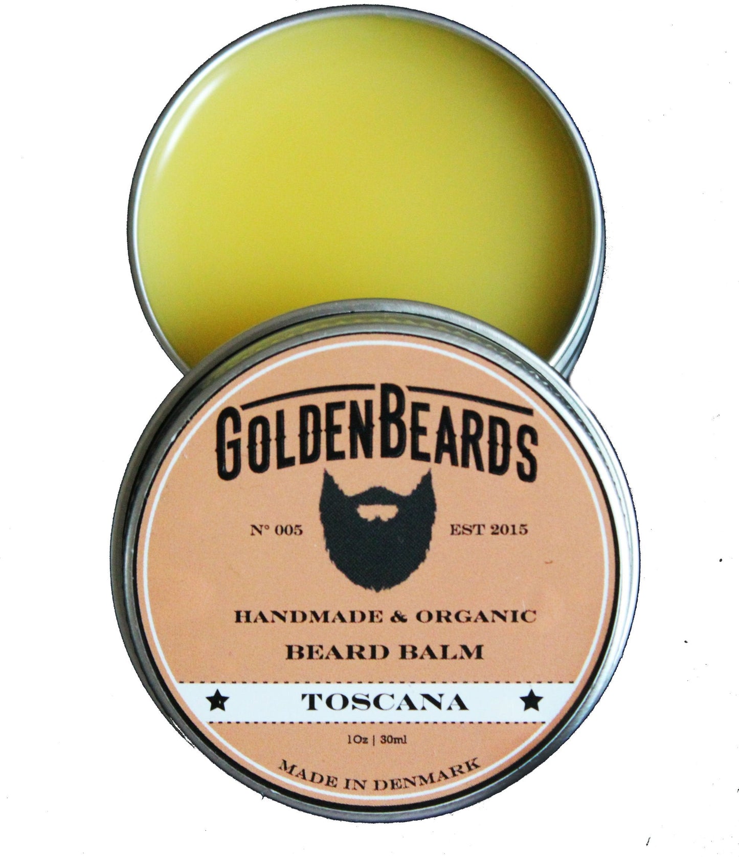 Golden Beards Beard Balm Toscana - Organic Shea, Cocoa & Beeswax Blend with Juniper & Ginger Scent - 30ml Vegan Styling Balm for Beard Softening Beauty and Personal Care Golden Beards Kobenhavn BALM GROOMING OIL