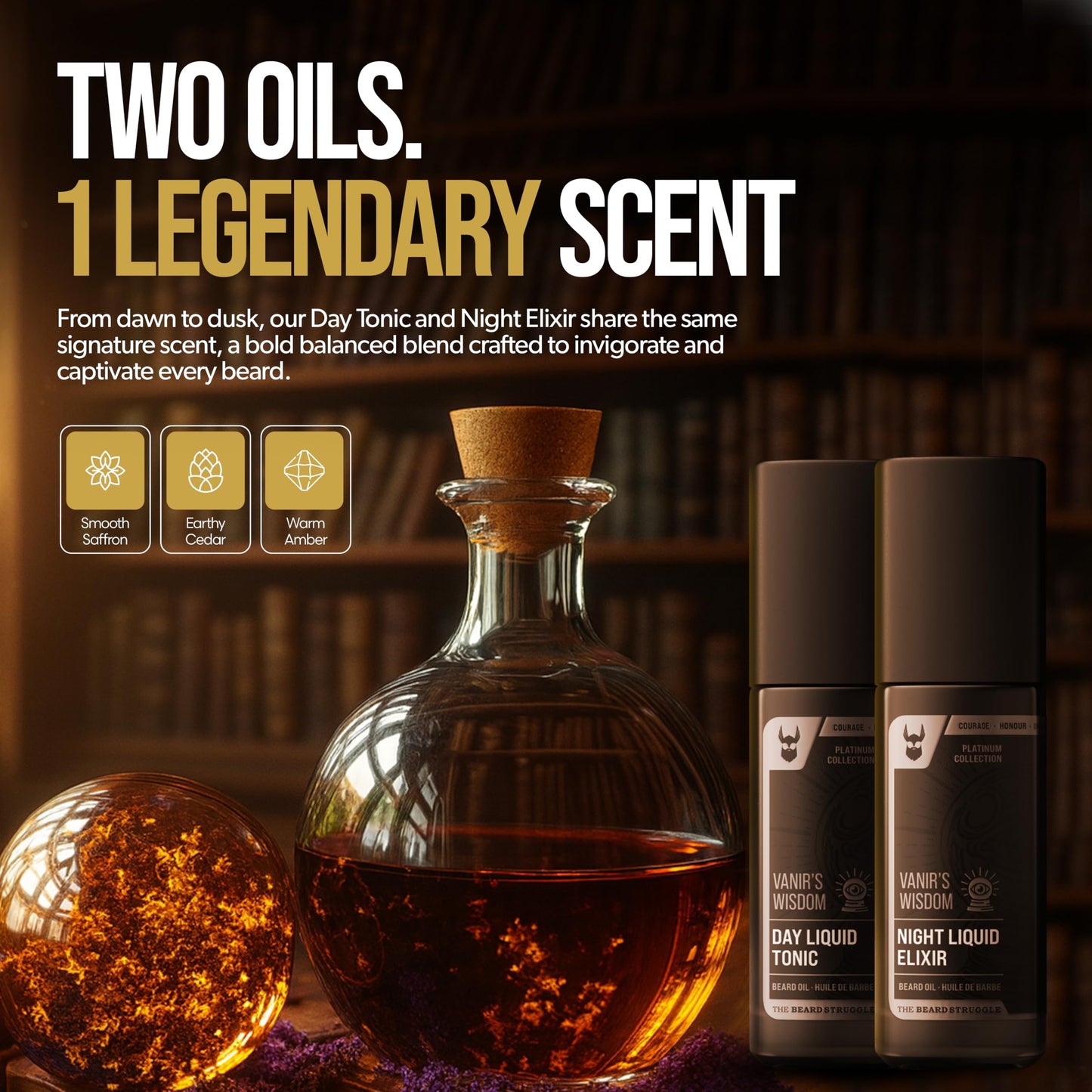 The Beard Struggle Tonic + Elixir Beard Oil Bundle - Platinum Collection - Grooming Beard Oil - Softens, Moisturizers, and Strengthens Beard Growth Beauty and Personal Care The Beard Struggle