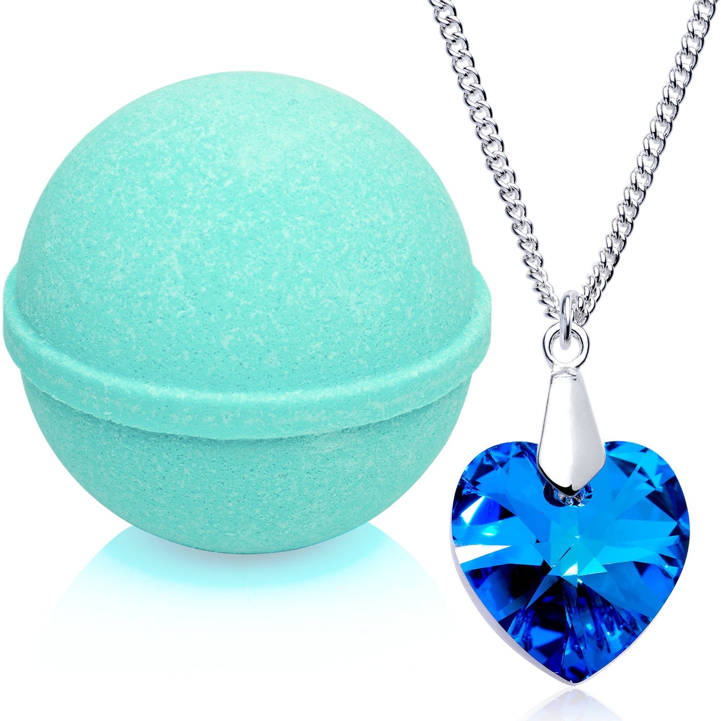 Tranquil Serenity Bath Bomb with Necklace Created with Crystal Extra Large 10 oz. Made in USA Beauty & Personal Care Jackpot Candles