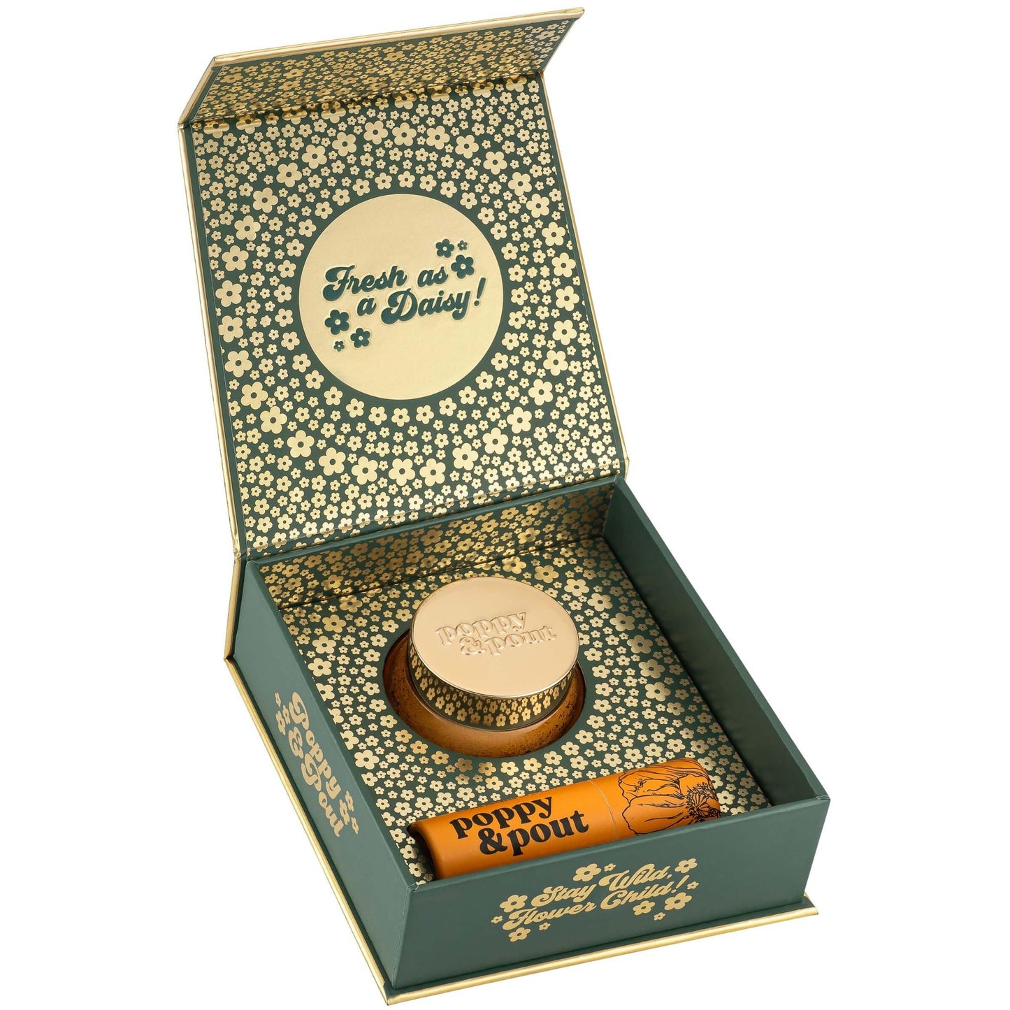 Poppy & Pout Lip Care Set - Lip Balm & Scrub - Sustainable Cardboard Tubes & Glass Jars, All Natural, Beeswax, Coconut Oil, Cruelty Free, Exfoliating Beauty and Personal Care Poppy & Pout