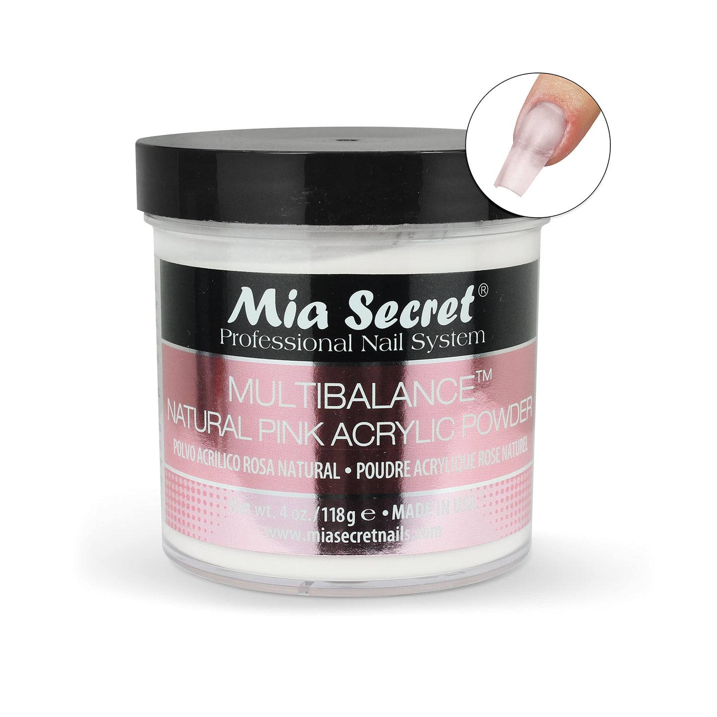 Mia Secret Acrylic Powder Multi Balance Natural Pink - 4 Oz Beauty & Personal Care Mia Secret