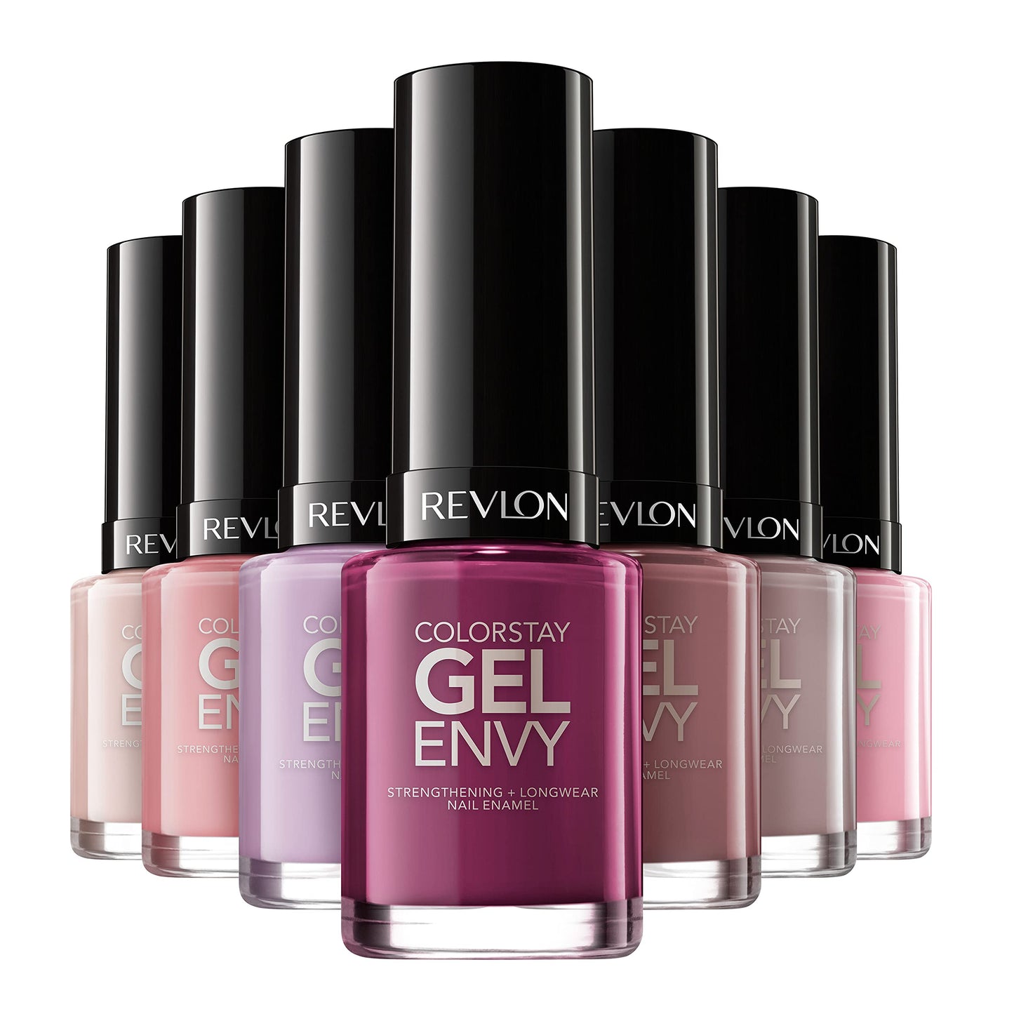 Revlon ColorStay Gel Envy Longwear Nail Polish, with Built-in Base Coat & Glossy Shine Finish, in Black/Grey, 520 Blackjack, 0.4 oz Beauty & Personal Care REVLON