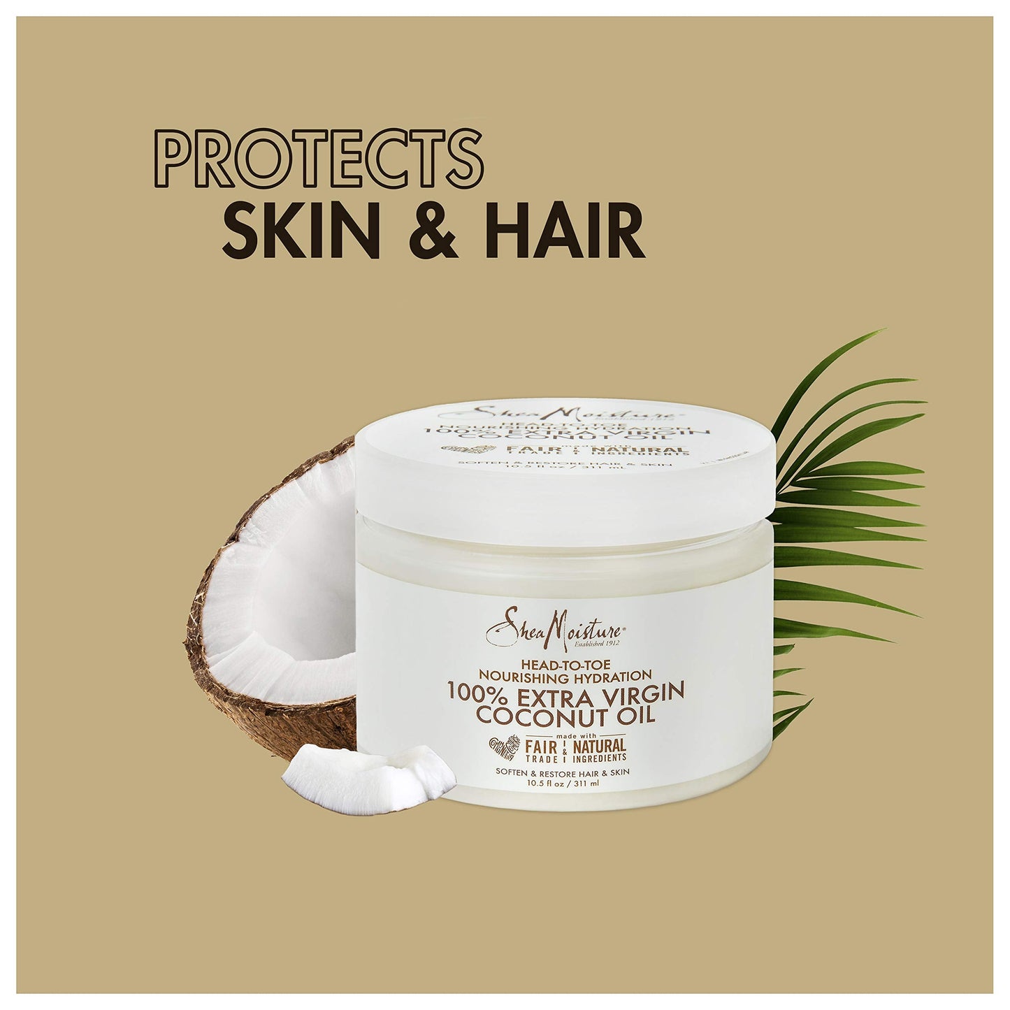Sheamoisture Head-to-Toe Nourishing Hydration for Dry Skin 100% Virgin Coconut Oil Paraben Free Skin Care 10.5 oz Beauty & Personal Care Shea Moisture