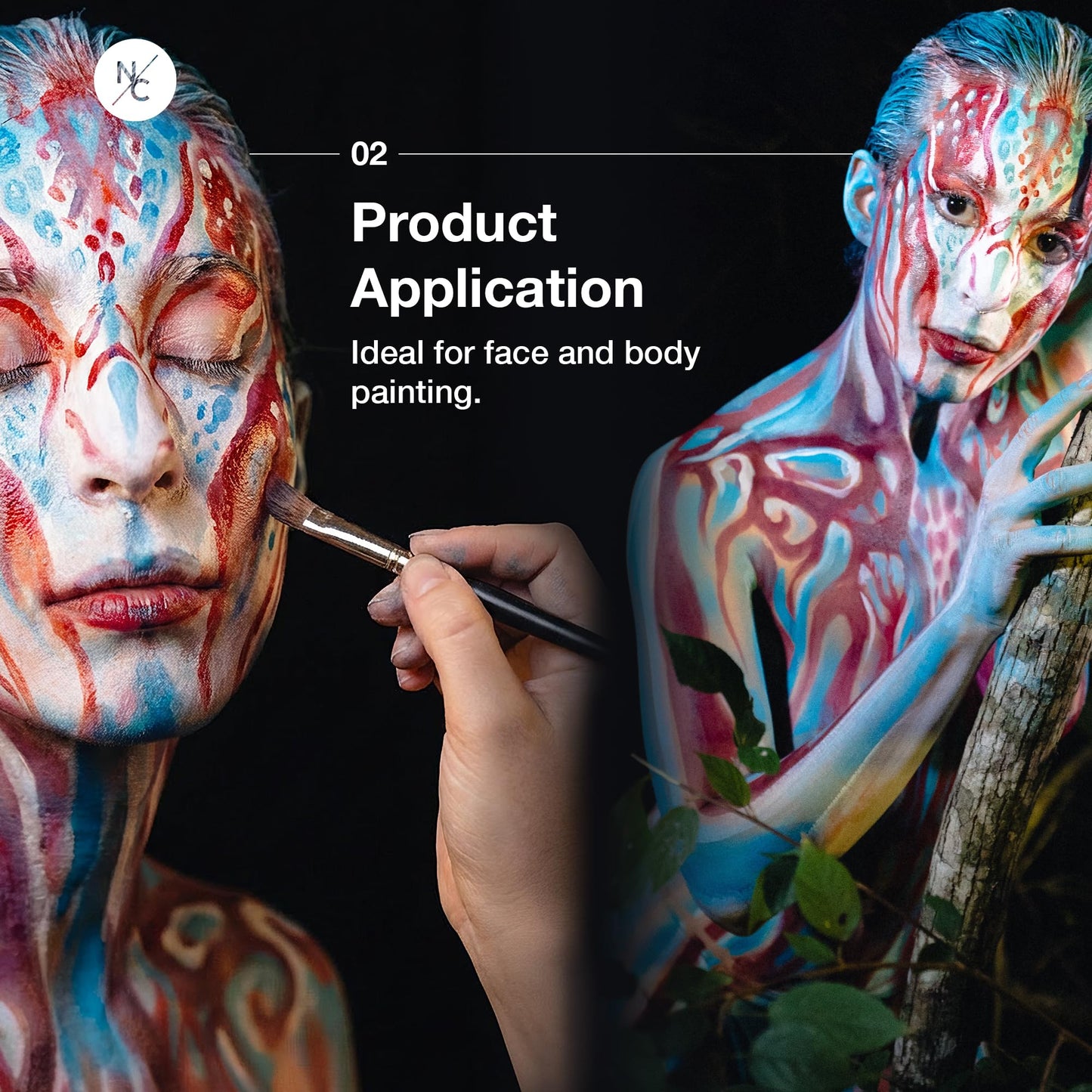 Narrative Cosmetics Water-Activated Face & Body Paint - Highly Pigmented, Long-Lasting Face & Body Paint for SFX, Cosplay, and Artistic Makeup Beauty & Personal Care Narrative Cosmetics