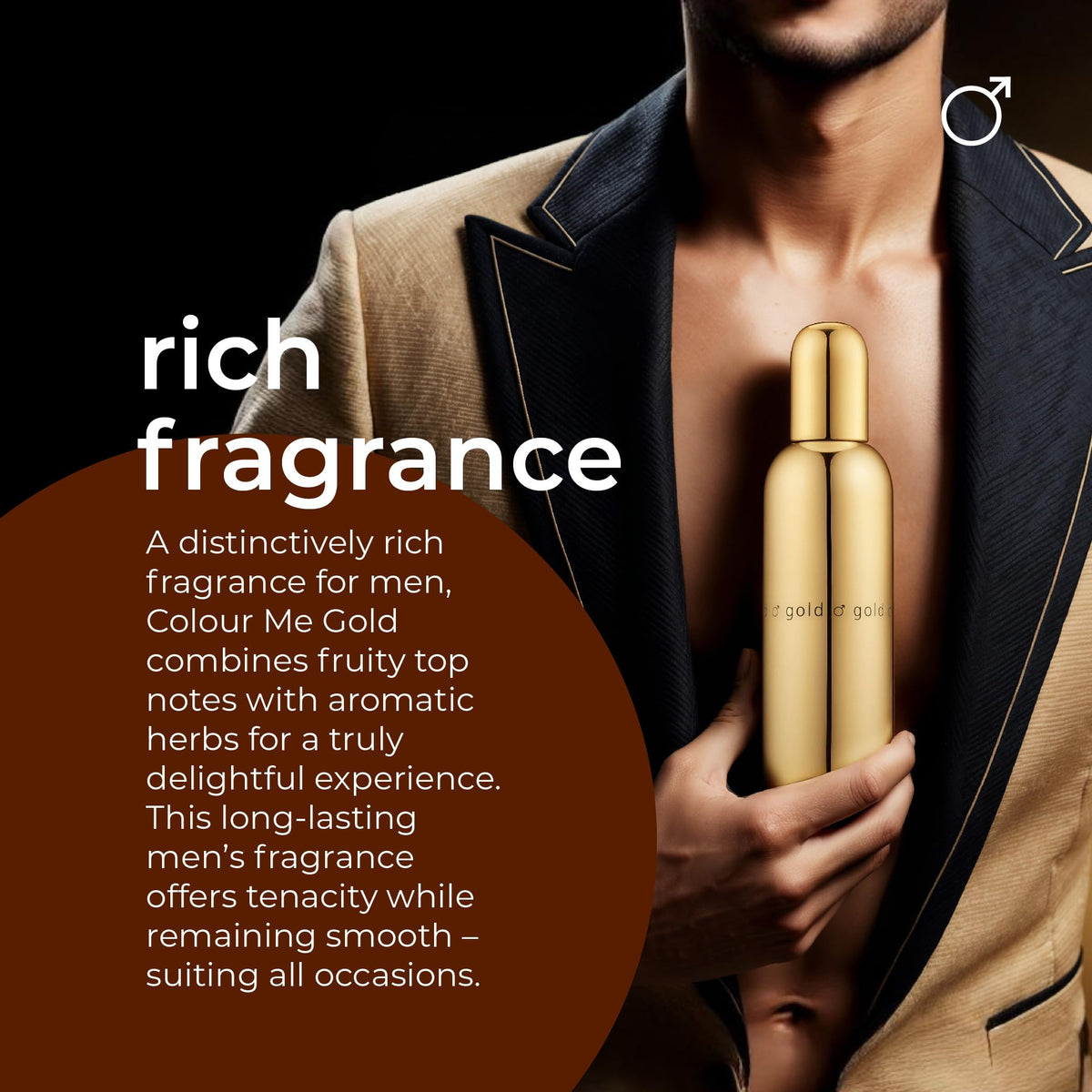 COLOUR ME Milton-Lloyd Gold Homme - Cologne for Men - Oriental Parfume for Men - Spicy, Amber Parfume - Mens Cologne - Long Lasting Parfume - 3 oz. Beauty & Personal Care COLOUR ME
