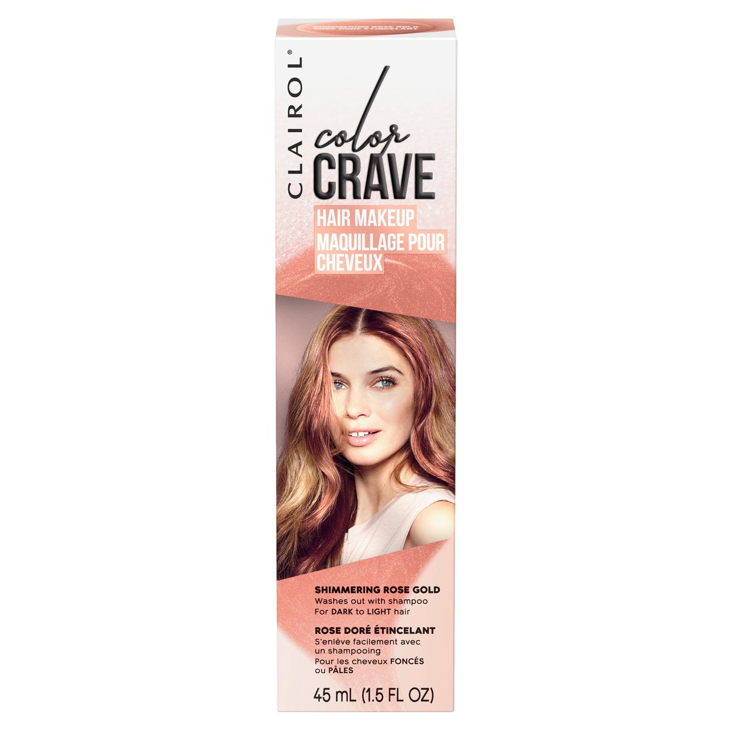 Clairol Color Crave Temporary Hair Color Makeup, Shimmering Rose Gold Hair Color, 1 Count Beauty & Personal Care Clairol