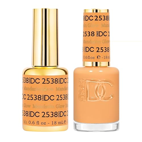 DND DC Gel Polish Set, Free Spirit Collection, UV/LED Gel Polish and Air Dry Nail Lacquer, Matching Chip-Free Polish Duo, 2538 Mandarin Glow, 0.5 Fl Beauty & Personal Care DAISY DND