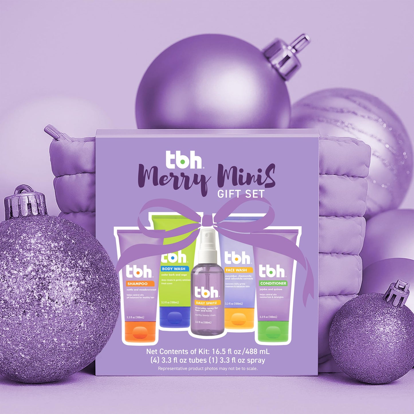 TBH Kids Glow & Go Gift Set | Tween Hair, Body & Skincare Kit for Girls and Boys | 5 Clean Mini Essentials in Travel Zip Pouch - Perfect Self-Care Beauty & Personal Care TBH