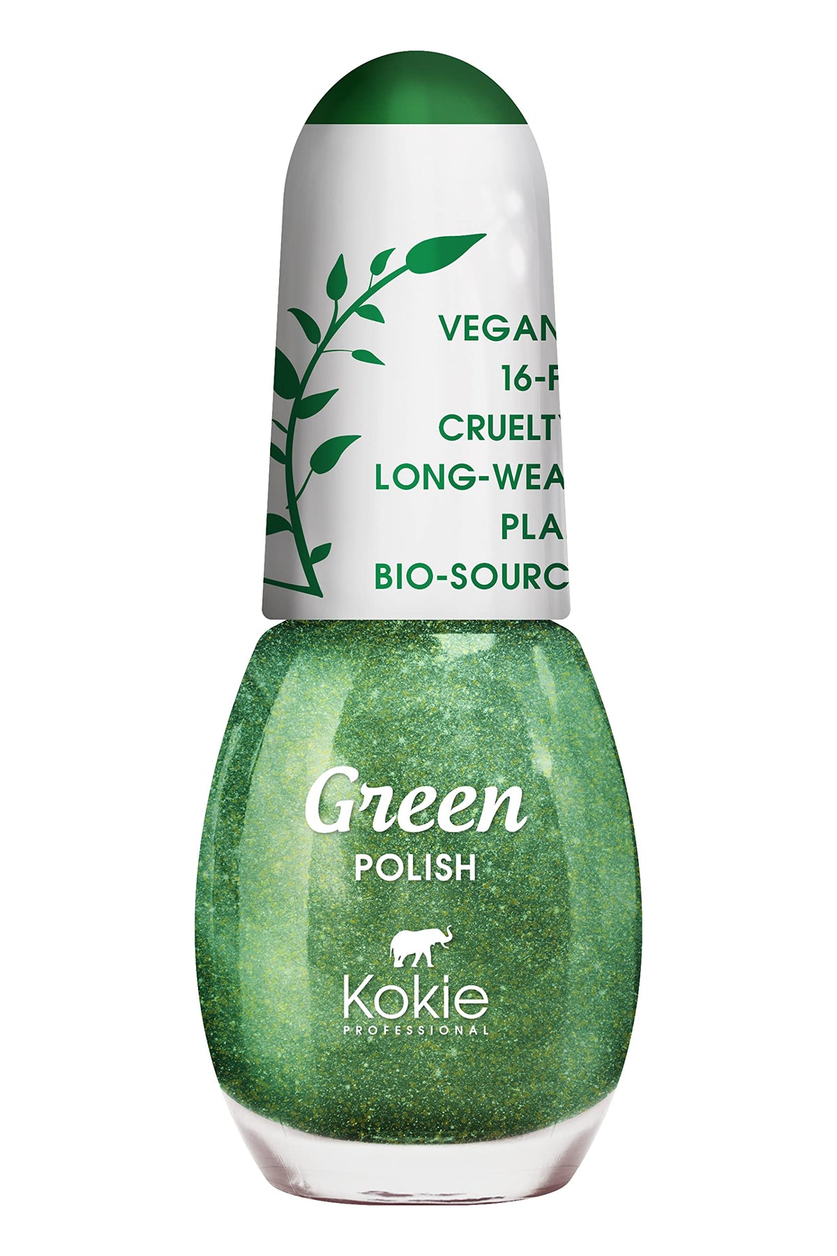 Kokie Cosmetics Vegan, Plant Based, Cruelty Free Nail Lacquer, Green Polish (Feral GP25)