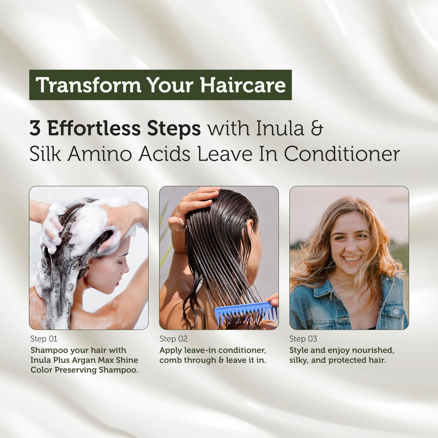 e.fek.tiv beauty Inula Plus Silk Amino Acids Leave In Conditioner-Deeply Nourishes Hair-Provides a Boost of Moisture-Leaves Tresses Silky Beauty & Personal Care e.fek.tiv beauty