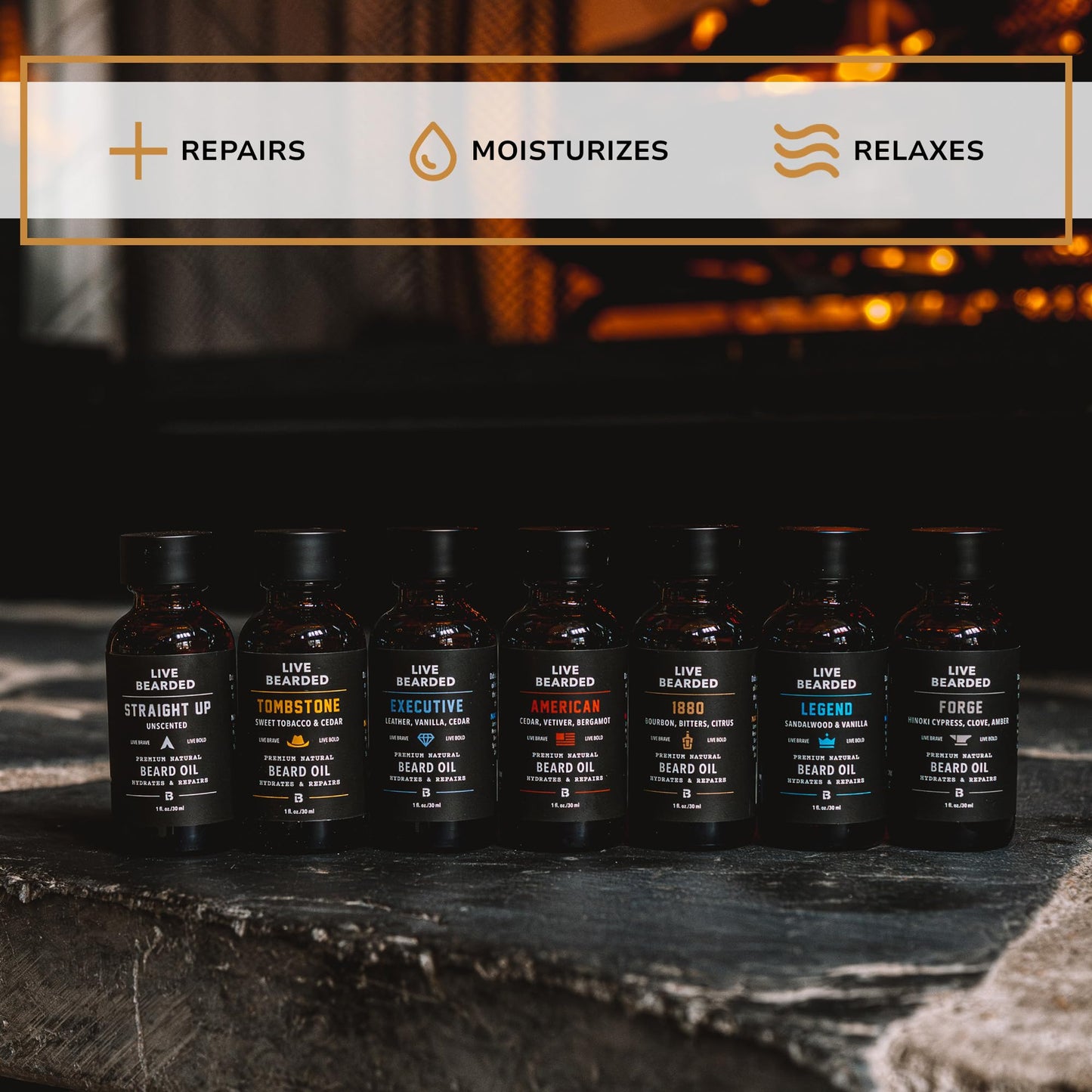 Live Bearded Beard Oil, 1 fl oz - Premium All-Natural Jojoba - Made in the USA - Hair and Skin Care for Men with Dry, Flaky Patches | American Scent Beauty & Personal Care Live Bearded