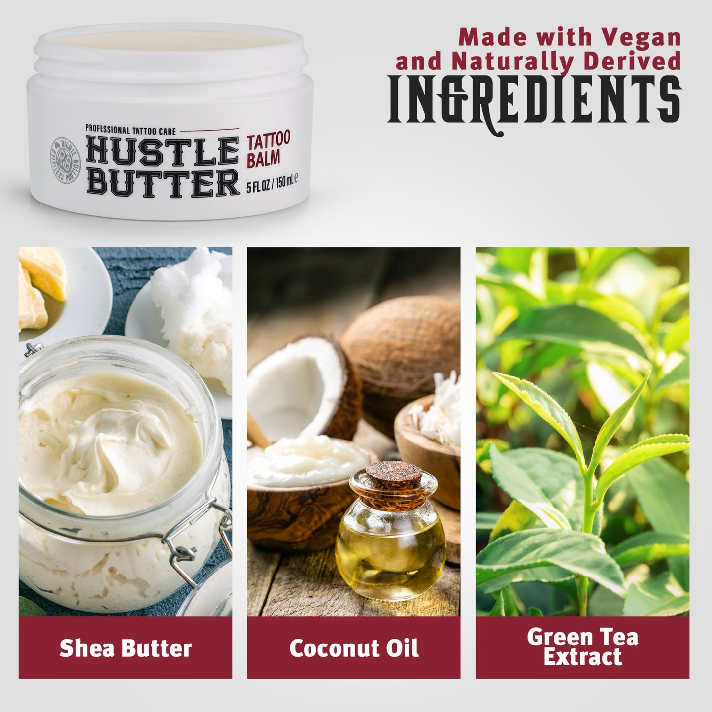Hustle Butter Tattoo Soap & Aftercare Balm - Antibacterial Soap, Safe To Use While Healing, Vegan, No Petroleum - 5 Ounce Balm & 7 Ounce Tattoo Wash Beauty and Personal Care Hustle Butter Deluxe