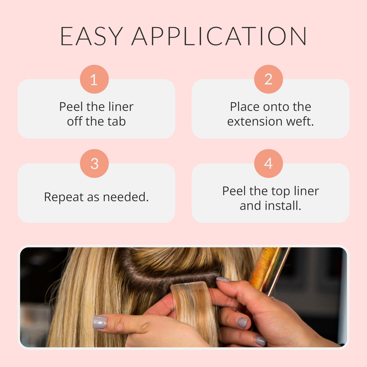 Beautify No-Shine Hair Extension Tape Tabs, Double Sided Replacement Tape for Tape in Hair Extensions Human Hair, Shine-Free Strong Hold Extension