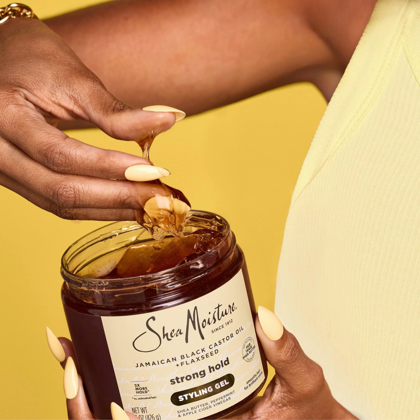 SheaMoisture Strong Hold Styling Gel+Flaxseed Jamaican Black Castor Oil Gives Controlled Style,AllDay Hold,Infused With Castor Seed Oil,SheaButter Beauty & Personal Care SheaMoisture