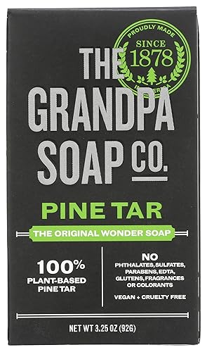 Grandpas Wonder Pine Lathers White Tar Bath Bar Soap - 3.25 Oz Beauty & Personal Care The Grandpa Soap Company