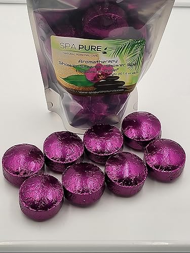 Spa Pure Headache Relief Aromatherapy: Shower Bombs USA Made with 100% Natural/Organic Essential Oils - Lavender, Eucalyptus - Transform Your Shower… Beauty & Personal Care Spa Pure