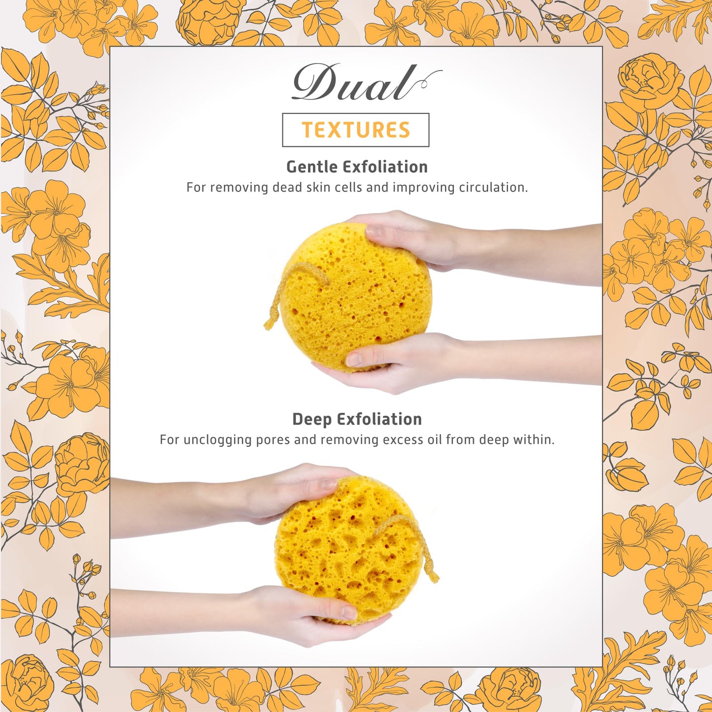 Spongentle Loofah Sponge for Shower and Bathing, Bath Sponge with Dual Texture, Shower Pouf for Gentle and Deep Exfoliation, Large Size Body Scrubber Beauty & Personal Care Sunlite Sports