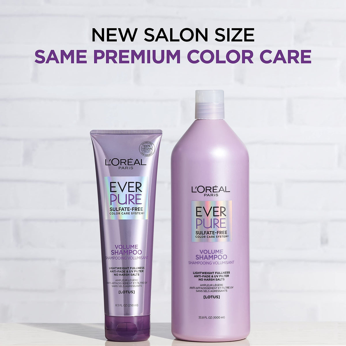 L'Oreal Paris EverPure Volume Sulfate Free Conditioner for Color-Treated Hair, Volume + Shine for Fine, Flat Hair, with Lotus Flower, 33.8 Fl; Oz