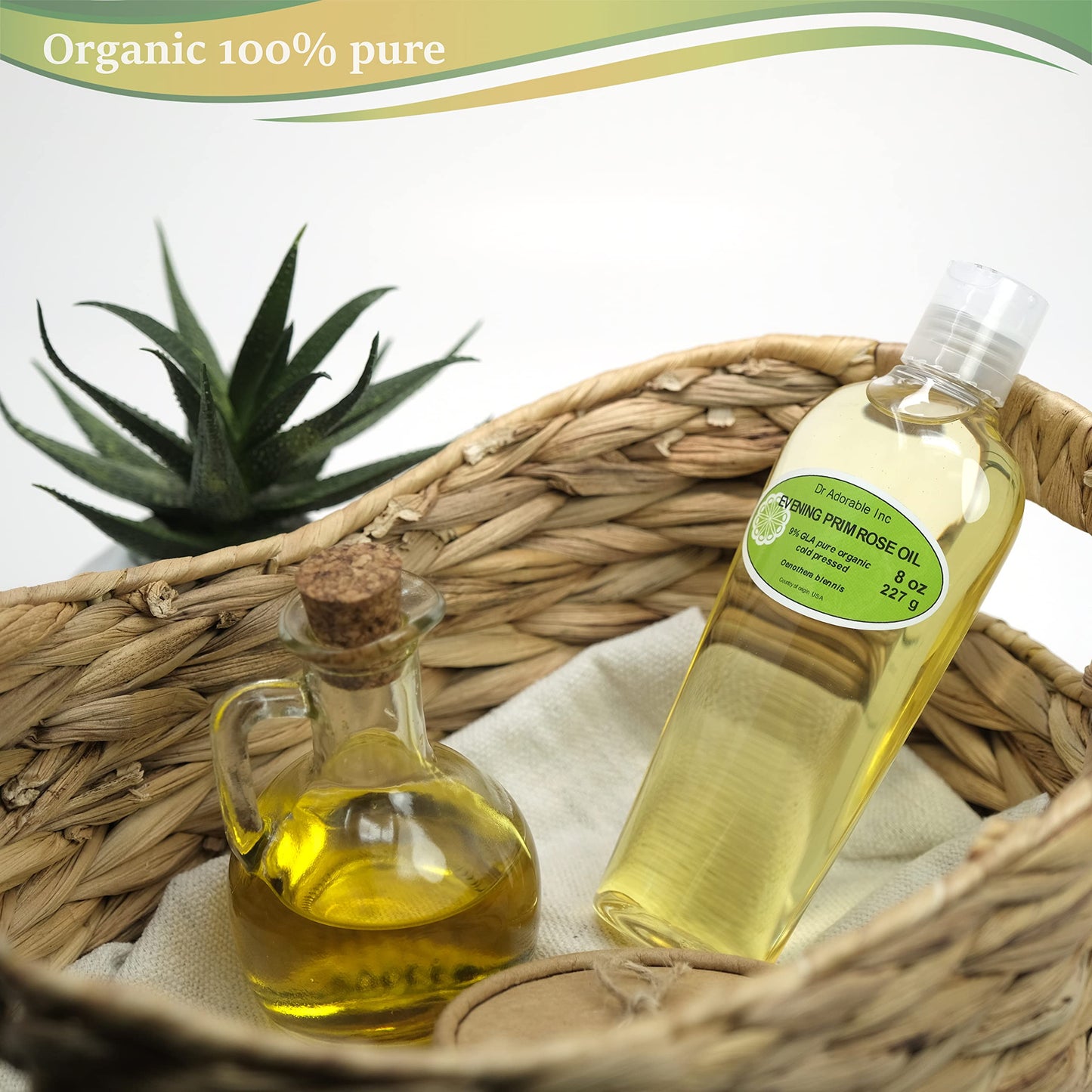 Dr Adorable - 8 oz - Evening Primrose Oil - 9% GLA Pure Organic Cold Pressed Beauty & Personal Care Dr Adorable
