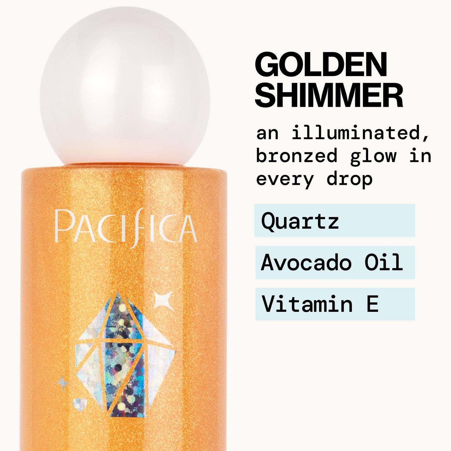 Pacifica Bronzing Body Oil - Crystal Bronze Shimmering Oil for Natural Sun-Kissed Glow, Hydrating Body Illuminator, Vanilla Coconut Scent, Vegan Beauty & Personal Care Pacifica