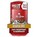 Old Spice Antiperspirant and Deodorant for men, 24/7 Sweat and Odor Protection, Bearglove Scent, Invisible Solid Stick, Twin Pack, 2 x 2.6oz Beauty & Personal Care Old Spice