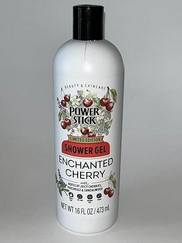 Power Stick Enchanted Cherry Shower Gel, Limited Edition, with Juicy Cherries, Patchouli & Sandalwood, 16 fl oz Beauty & Personal Care Power Stick