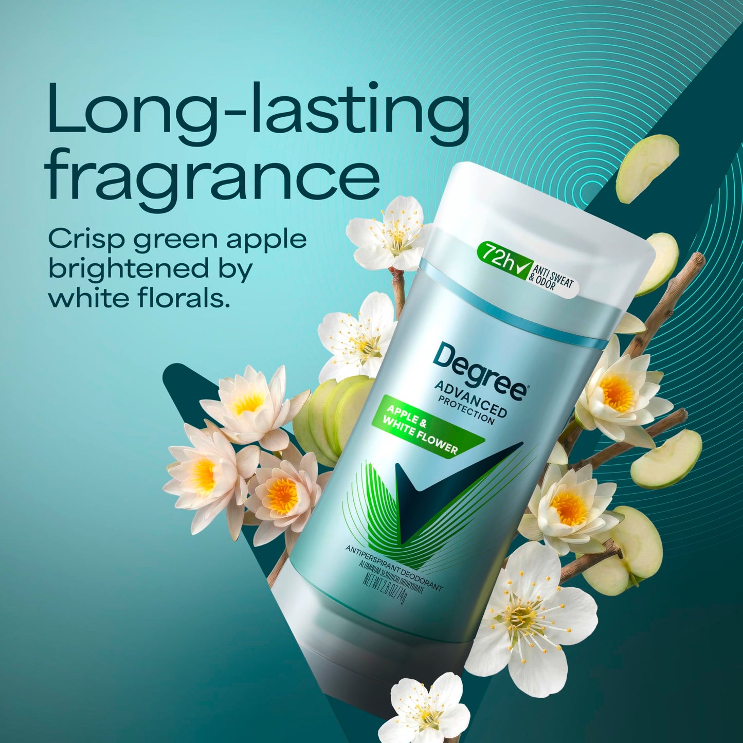 Degree Advanced Protection Antiperspirant Deodorant White Flowers & Lychee for 72-Hour Sweat & Odor Control for Women, with Body Heat Activated Beauty and Personal Care Degree