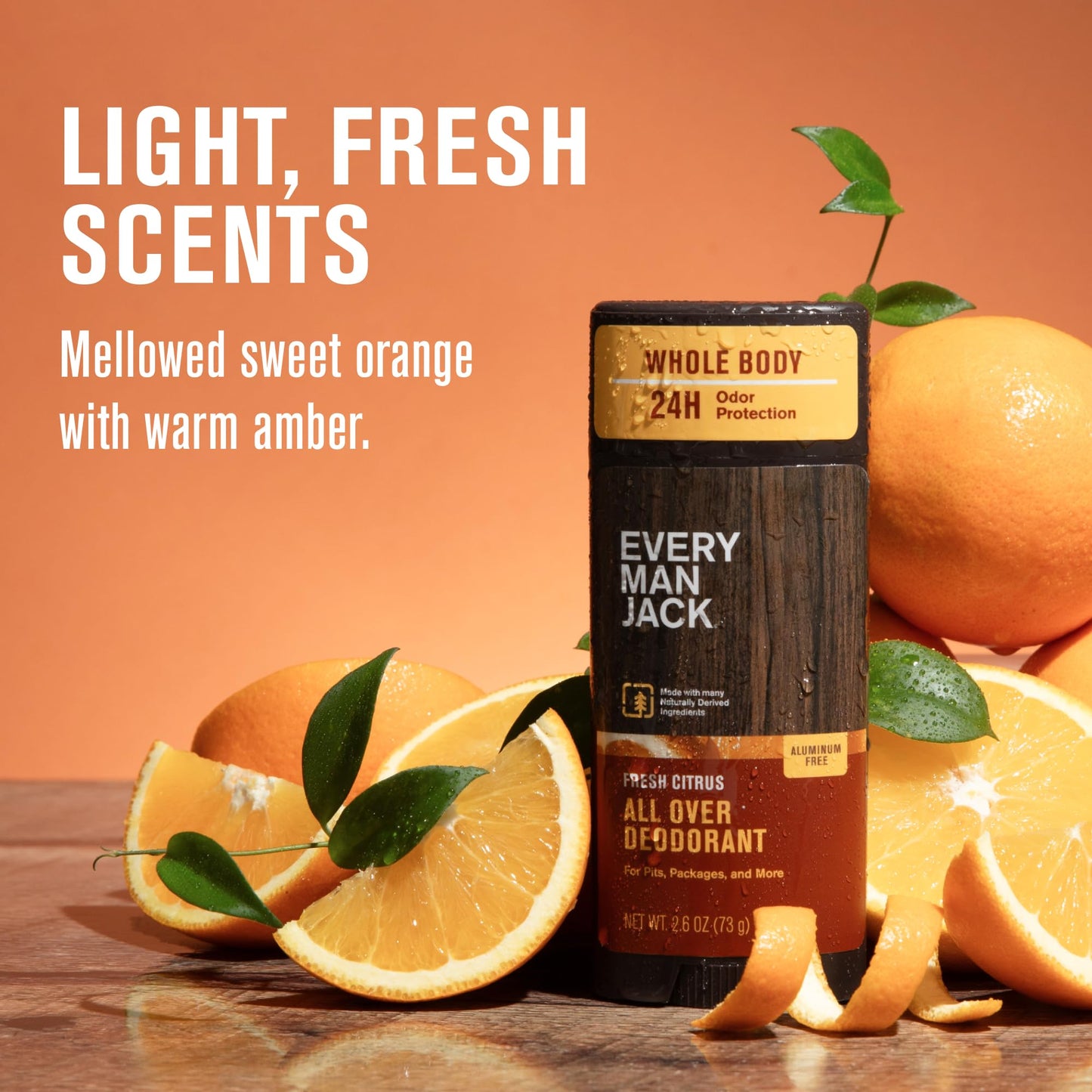 Every Man Jack All Over Deodorant - 24 Hour Whole Body Odor Protection - Aluminum Free - Fresh Citrus Scent 2.6 oz (1 Pack) Beauty and Personal Care Every Man Jack