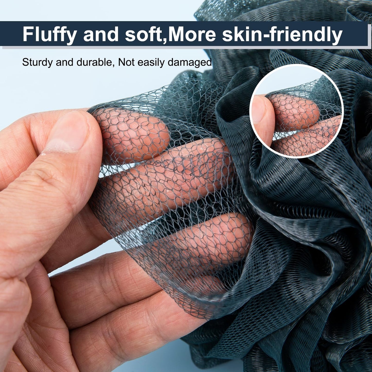MTDLYICE Loofah Sponge XXL-100g 4 Pack, Bath Sponge Soft Mesh Shower Puff Loofah for Men, Exfoliating Body Scrubber for Women, Shower Accessories Beauty & Personal Care MTDLYICE